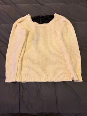 Forever 21 Cream Crewneck Knit Sweater
